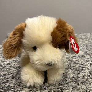 Ty Cream and Brown Floppy-Eared Plush Puppy